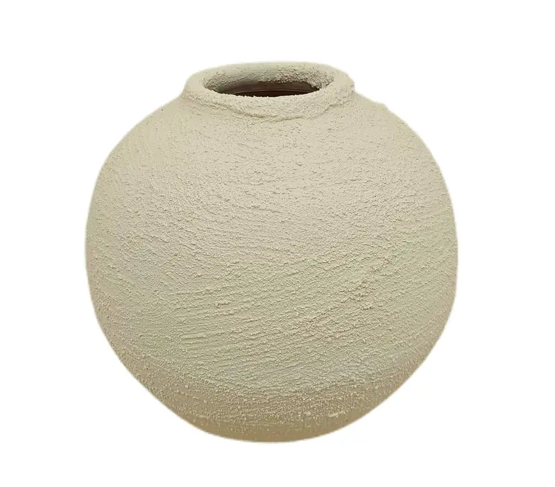 Jarrón De Bola De Relieve Blanco Nº 2