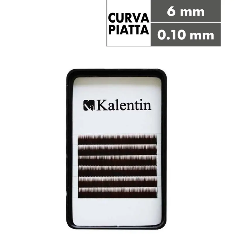 Kalentin Extensión De Cejas Planas Negras 6mm