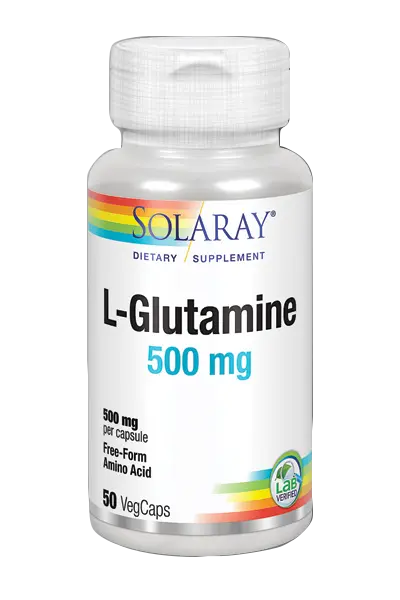 L-Glutamine 500 mg · Solaray · 50 cápsulas