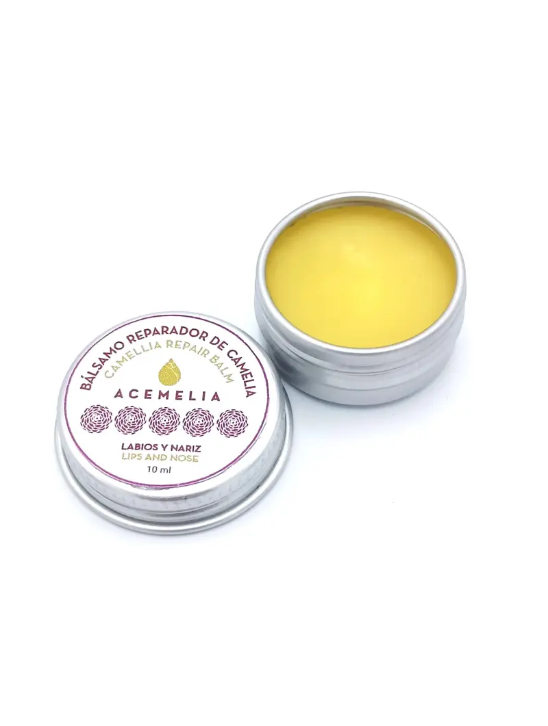 Labial Reparador para labios y nariz en lata con Aceite de Camelia