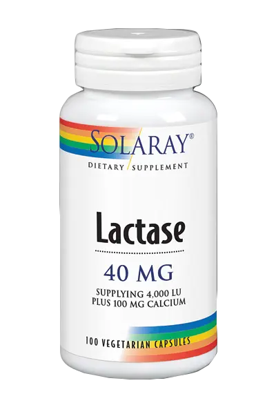 Lactase 40 mg 4000 FCC · Solaray · 100 cápsulas