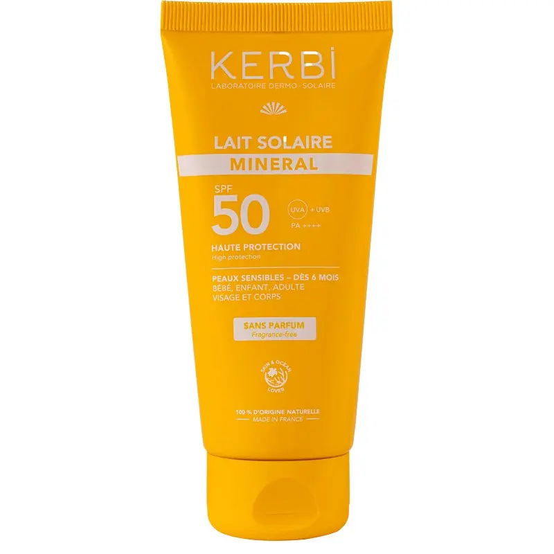 Leche Solar Mineral SPF50 Sin Perfume · Kerbi · 100 ml