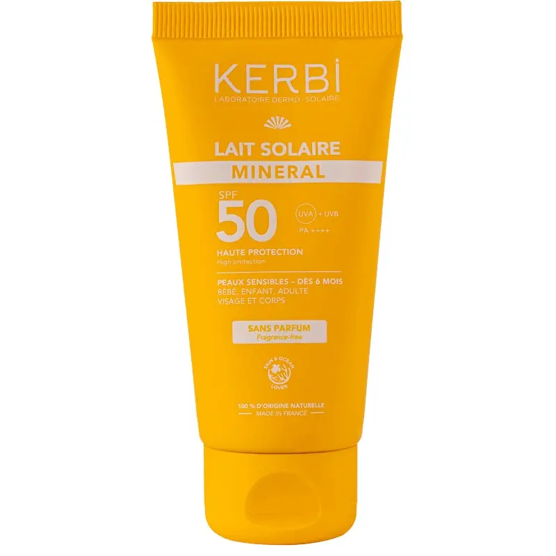 Leche Solar Mineral SPF50 Sin Perfume · Kerbi · 50 ml