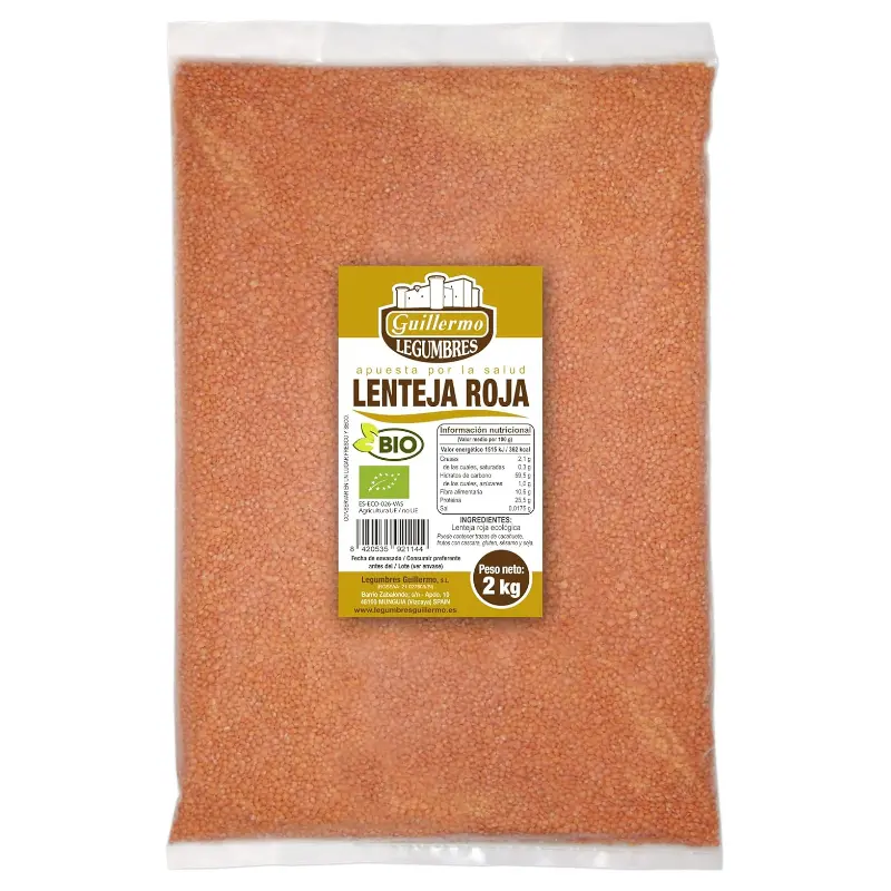 Lenteja Roja Bio · Guillermo · 2 kg