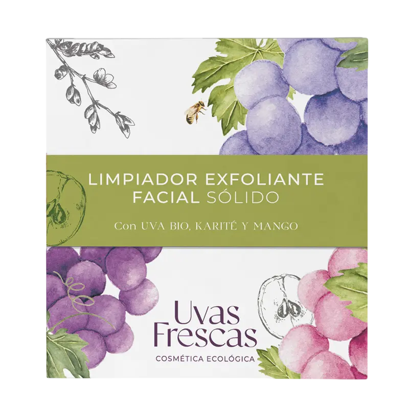 Limpiador Exfoliante Facial Sólido Uvas Frescas 70 gr.