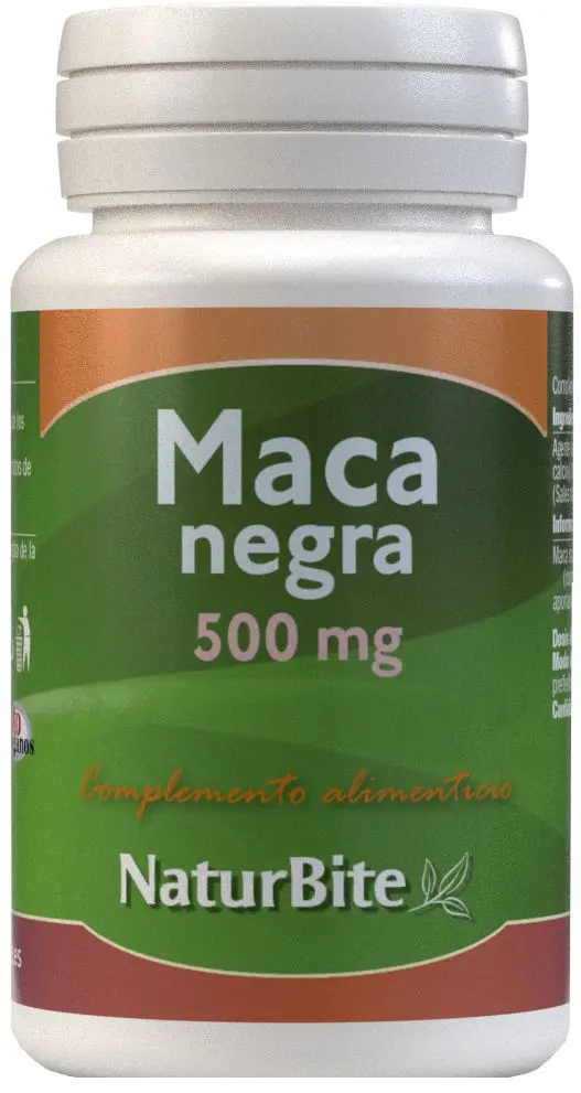 Maca Negra 500 mg · NaturBite · 250 comprimidos
