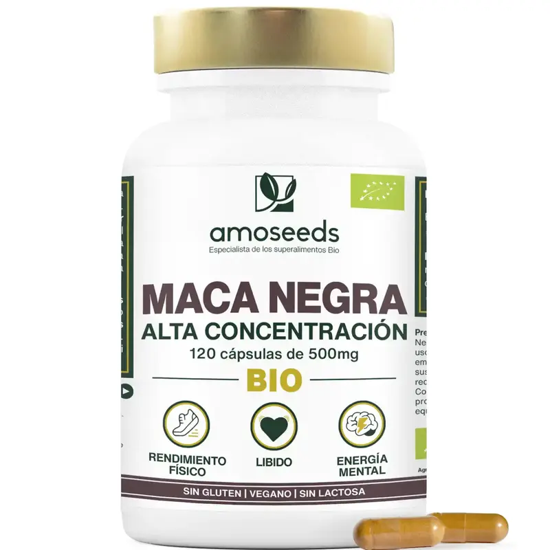 Maca Negra Bio, Alta Concentración | 120 Cápsulas