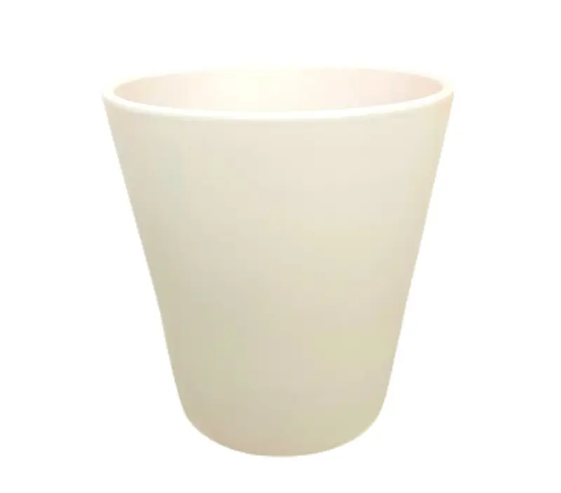 Macetero De Cerámica Cónica Monocolor Blanco 40cm