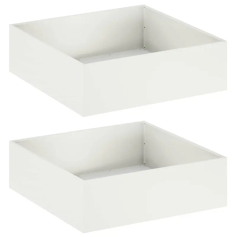 Macetero De Jardín 2 Uds. Blanco 80 X 80 X 30 Cm