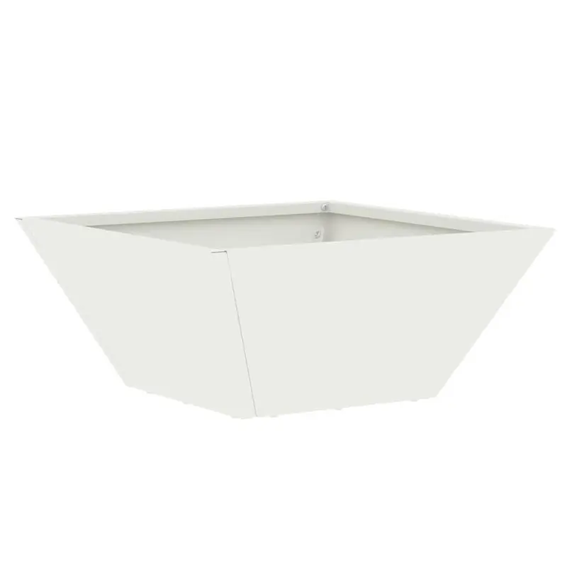 Macetero De Jardín Blanco 35 X 35 X 15 Cm