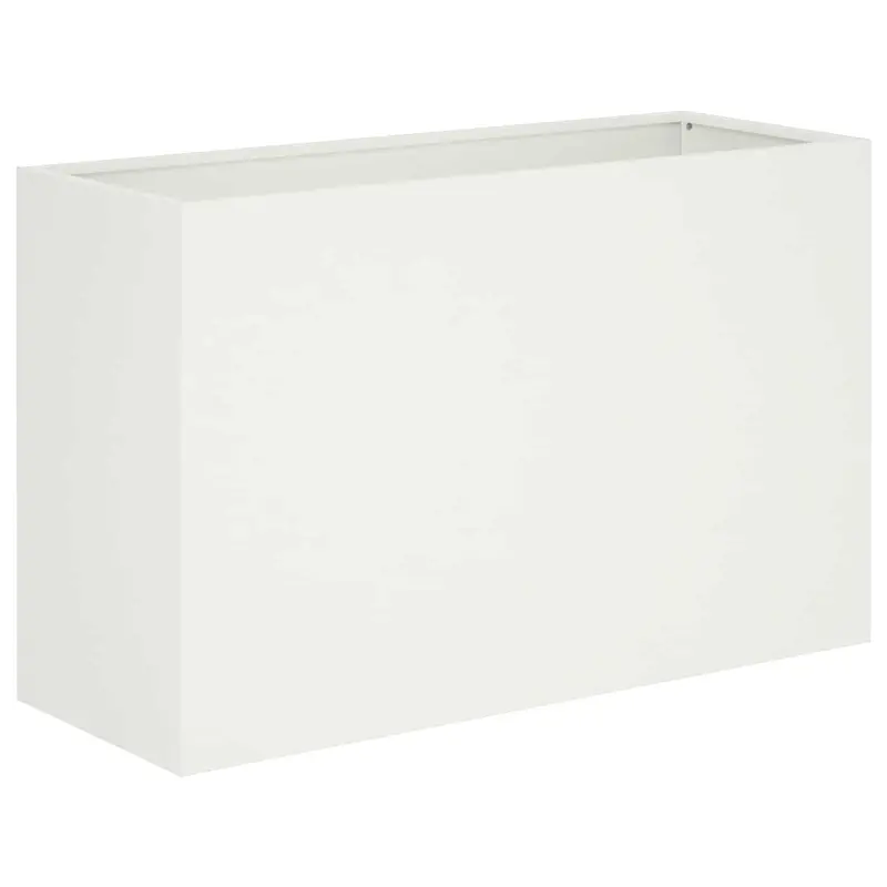 Macetero De Jardín Blanco 80 X 30 X 40 Cm