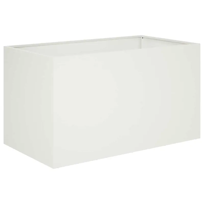 Macetero De Jardín Blanco 80 X 50 X 50 Cm