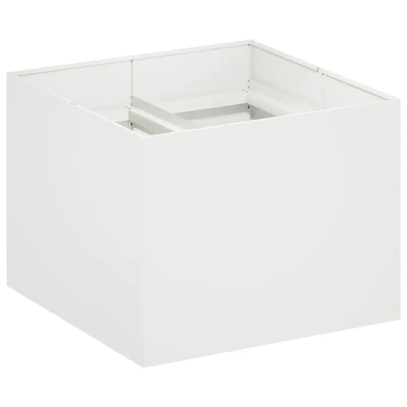 Macetero De Jardín Blanco 80 X 80 X 60 Cm