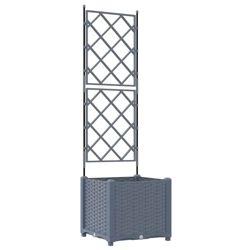 Macetero De Jardín Gris Claro 40 X 40 X 143 Cm Pp