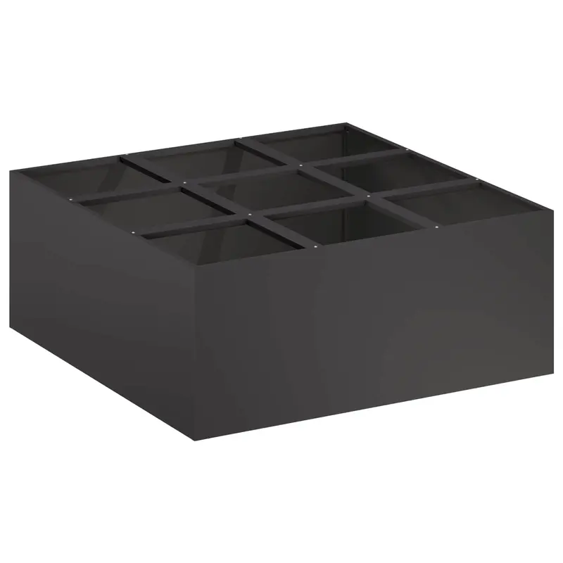 Macetero De Jardín Negro 100 X 100 X 30 Cm