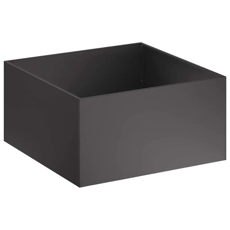Macetero De Jardín Negro 100 X 100 X 40 Cm