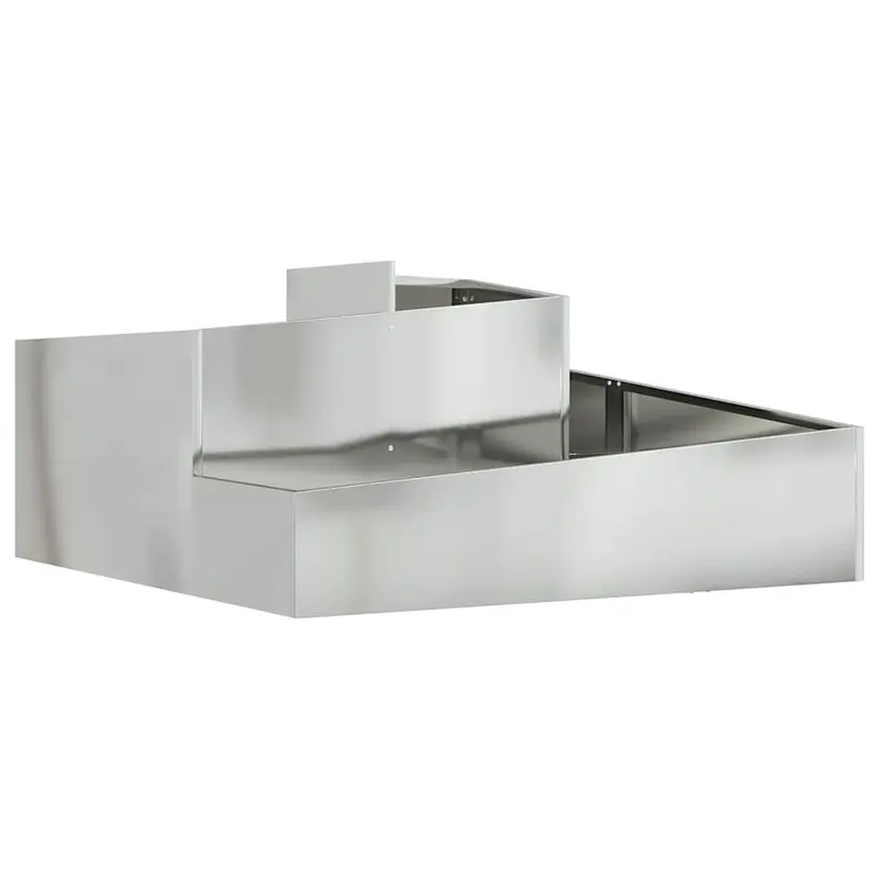 Macetero De Jardín Plateado 100 X 100 X 50 Cm Acero Galvanizado