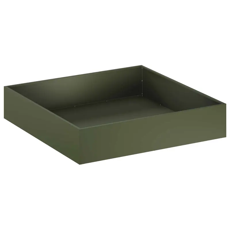 Macetero De Jardín Verde Oliva 80 X 80 X 20 Cm