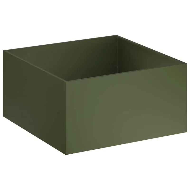 Macetero De Jardín Verde Oliva 80 X 80 X 40 Cm