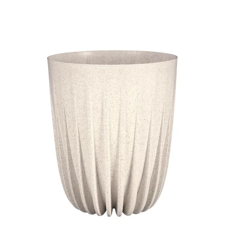 Macetero Plástico Reciclado Blanco 25cm