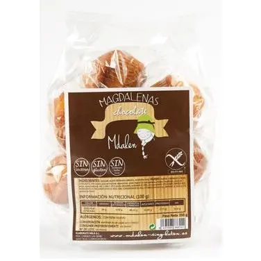 Magdalenas Rellenas de Chocolate Sin Gluten 300g