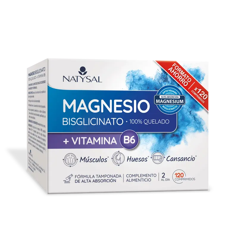 Magnesio Bisglicinato + B6 · Natysal · 120 comprimidos