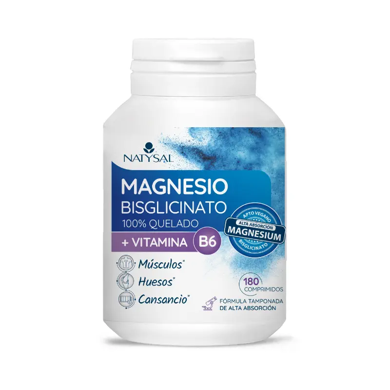 Magnesio Bisglicinato + B6 · Natysal · 180 comprimidos