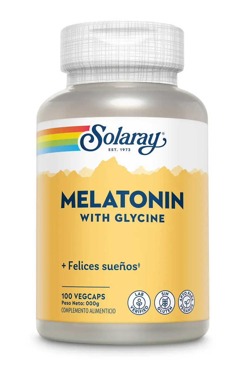 Melatonina con Glicina · Solaray · 100 cápsulas