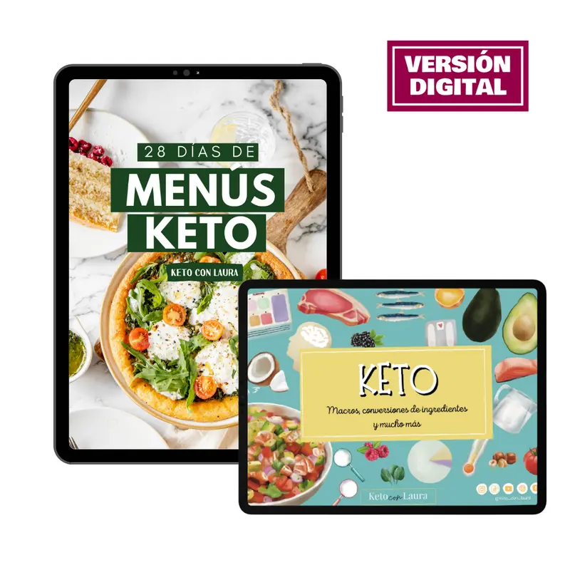 MENÚS KETO Y GUÍA KETO DE CARBS, CONVERSIONES... (FORMATO EBOOK)
