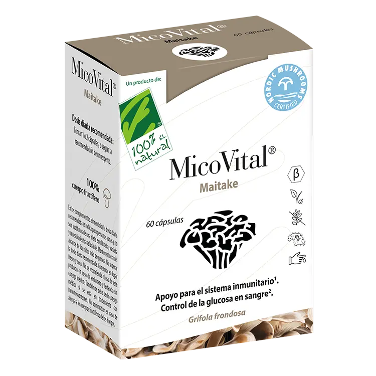 MicoVital Maitake · 100% Natural · 60 cápsulas