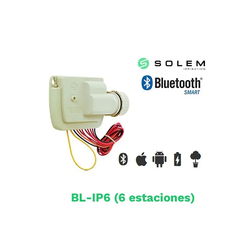 Modulo Solem Bt 6 Estaciones 9v - Control Bluetooth Para Riego Automático