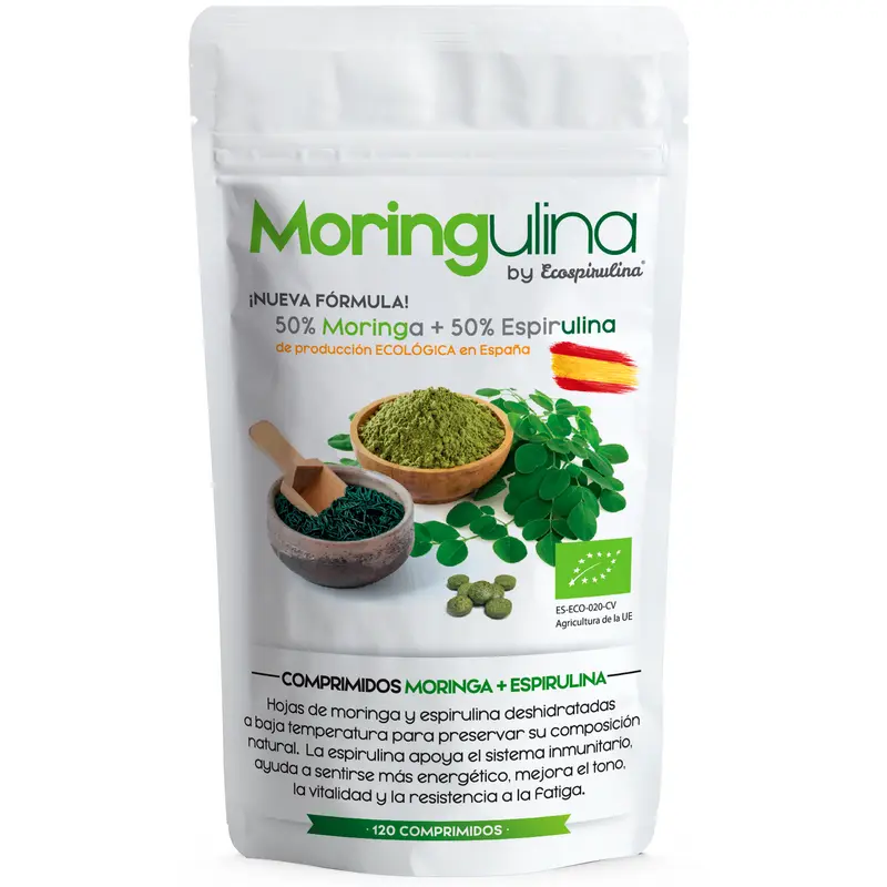 Moringa Y Espirulina Ecológicas En Comprimidos Ecospirulina 200 Comprimidos