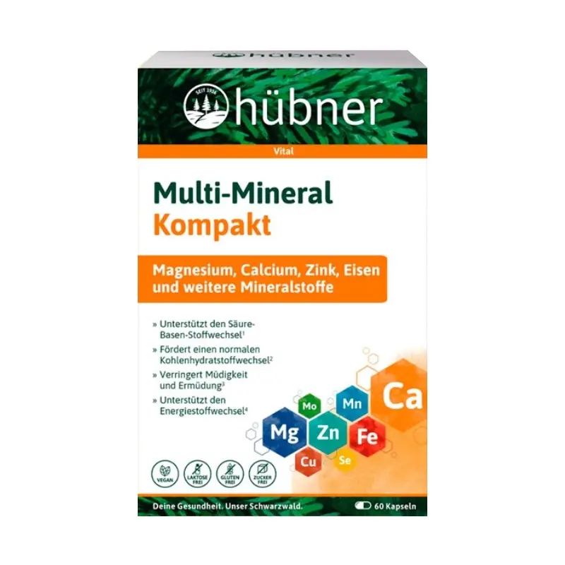 Multi Mineral Kompakt · Hübner · 60 cápsulas