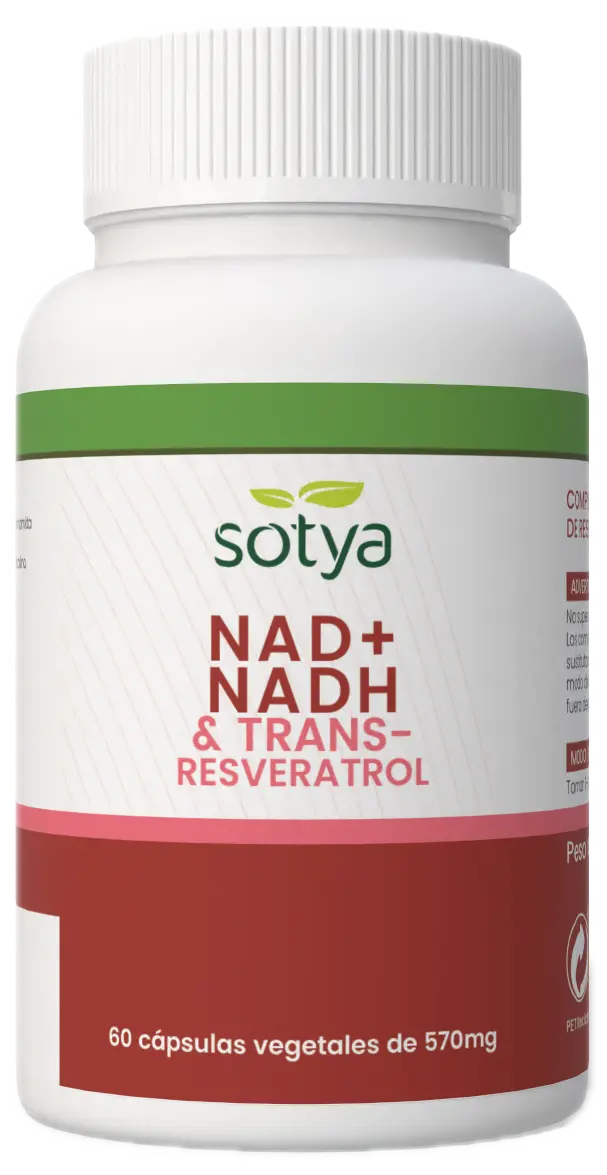 NAD+ NADH & Trans-Resveratrol · Sotya · 60 cápsulas