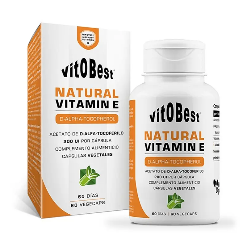 Natural Vitamin E - 60 Cápsulas - Vitamina E - Vitobest