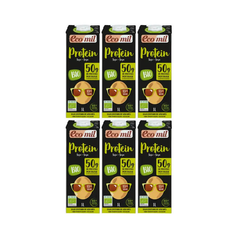 Pack 6x Bebida de Soja con Proteína Bio 1L Ecomil