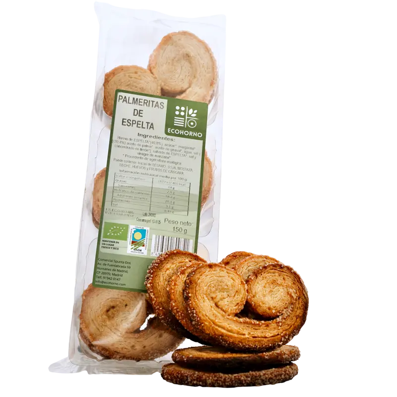 Palmeritas de espelta ecológicas 1500 g