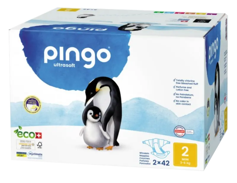 Pañales Ecológicos Talla 2 Mini · Pingo · 84 unidades