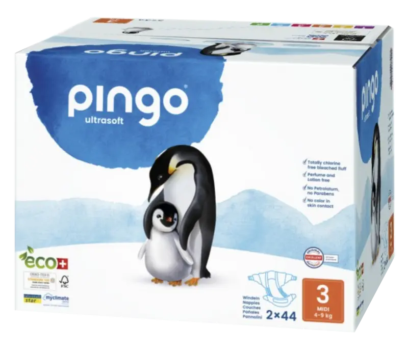 Pañales Ecológicos Talla 3 Midi · Pingo · 88 unidades