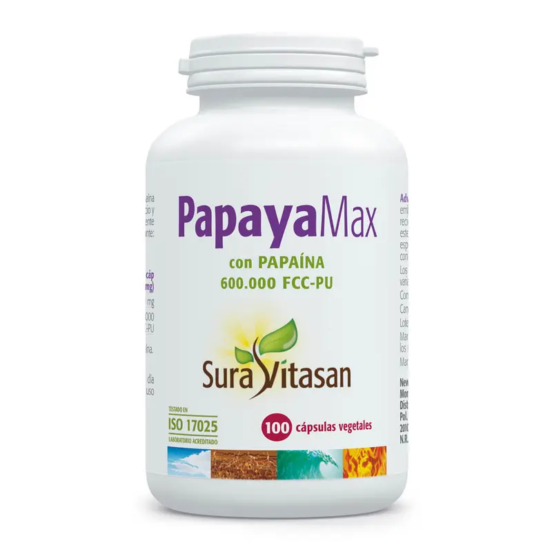 Papaya Max · Sura Vitasan · 100 cápsulas