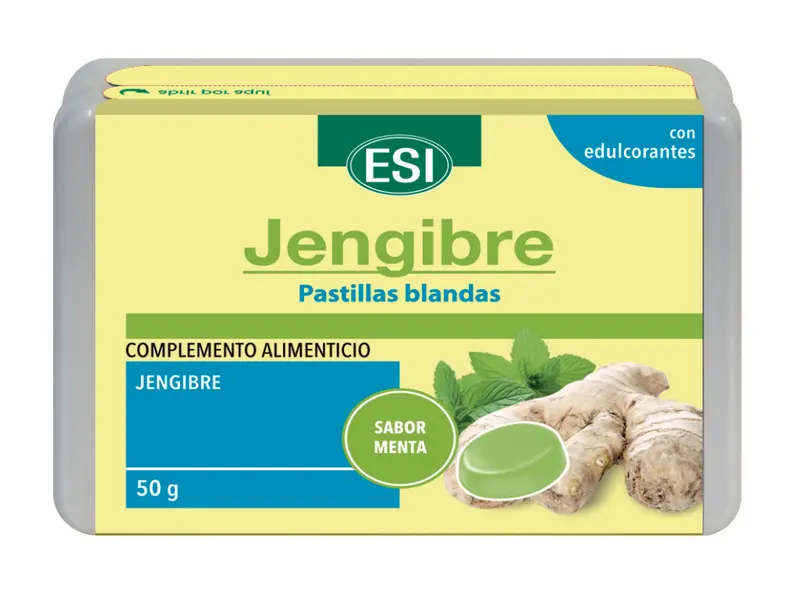 Pastillas Blandas Jengibre Menta · ESI · 50 gramos