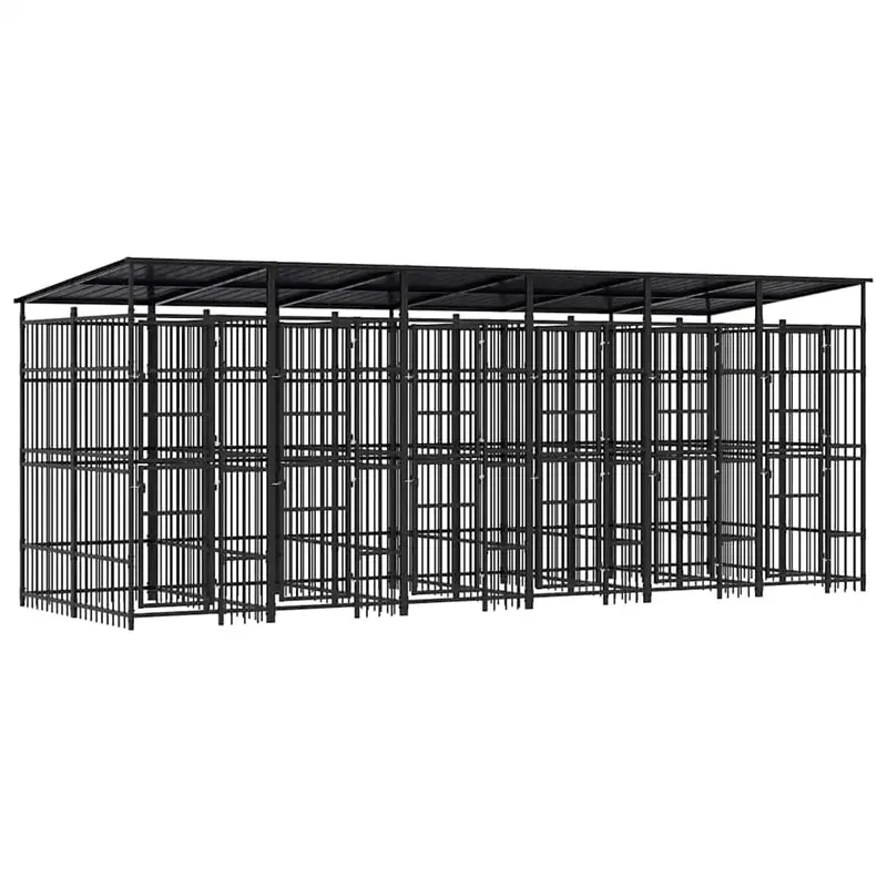 Perrera De Exterior Con Techo De Acero 11,06 M²