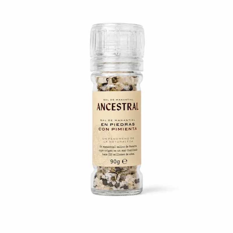 Piedras De Sal De Manantial Con Pimienta 90 G