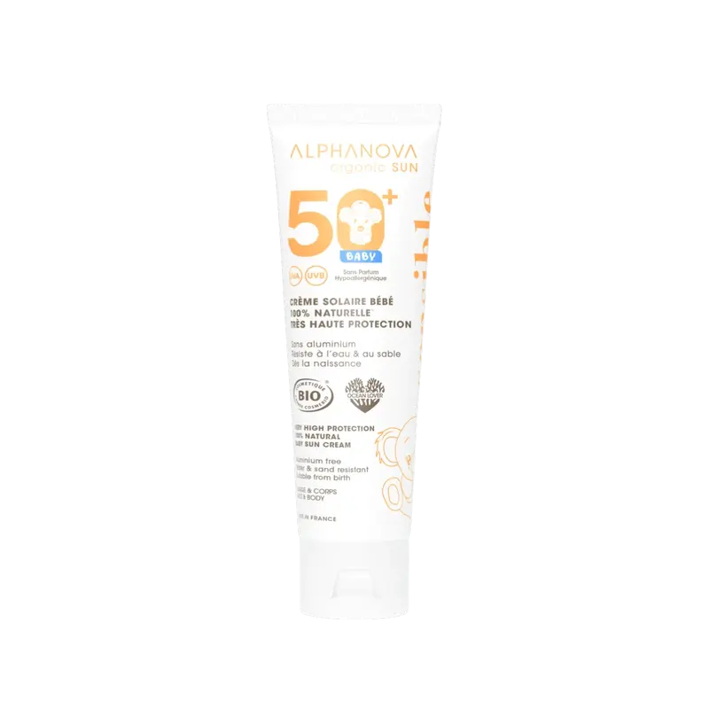 Protector Solar Bebé BIO SPF50 · Alphanova · 50 gramos