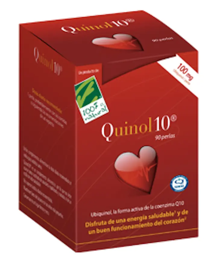 Quinol 10 - 100 mg · 100% Natural · 90 perlas