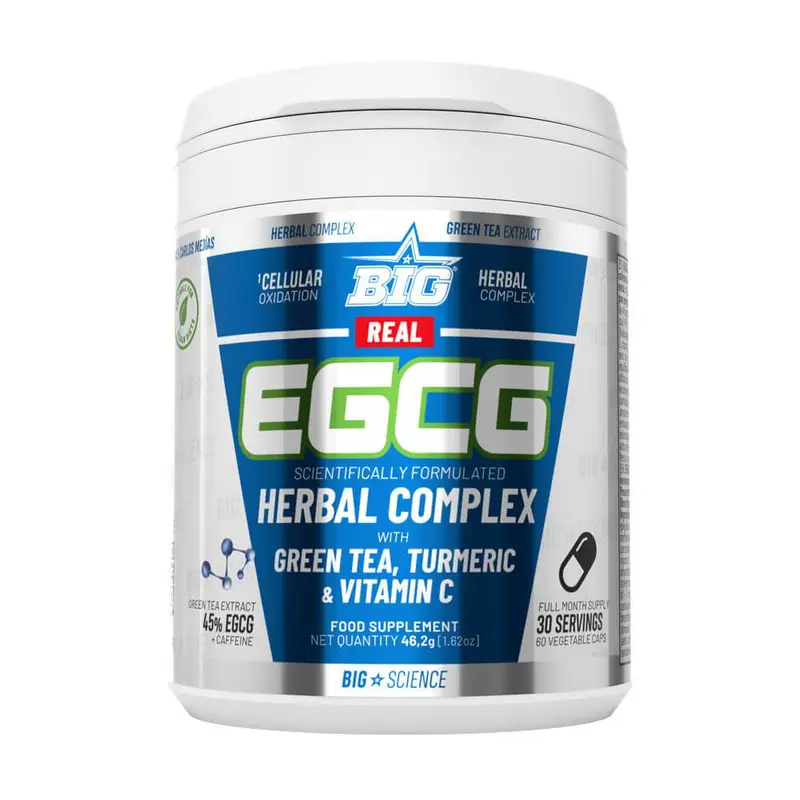 Real Egcg Herbal Complex - 60 Cápsulas - Quemadores - Big
