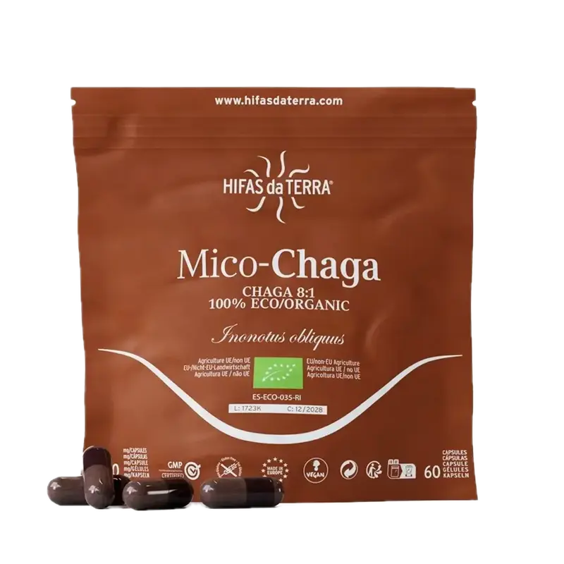 Refill Mico-Chaga · Hifas da Terra · 60 cápsulas