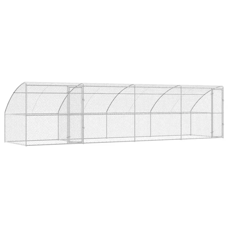 Refugio Para Perros 4 Pcs Plateado 8 X 2 X 2 M