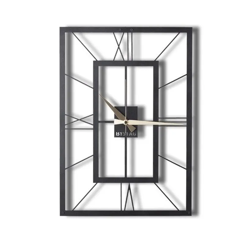 Reloj De Pared Cuadrado Metal 70x49