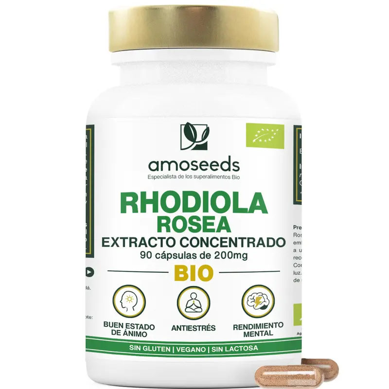 Rhodiola Rosea Bio, Extracto Concentrado | 90 Cápsulas